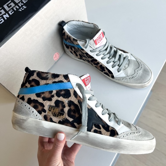 Golden Goose Leopard Mid Star Sneakers - Picture 4 of 9